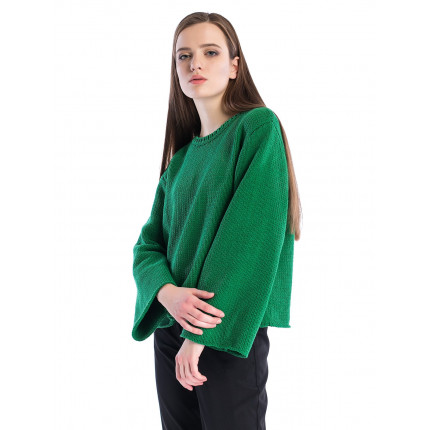 Women sweater Loop Green